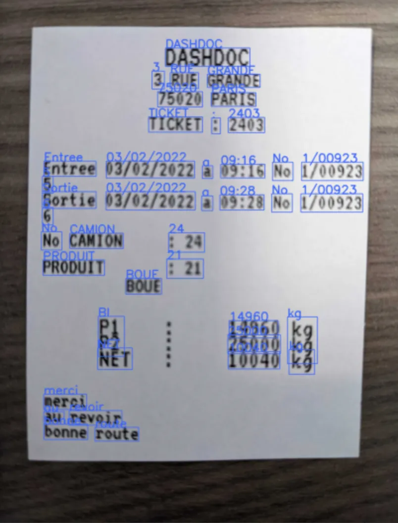 OCR result visualization